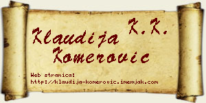 Klaudija Komerović vizit kartica